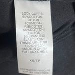 Cami NYC  Adalynn Jersey Top Black Sheer Lace Panel Long Sleeve Women’s XS Photo 8