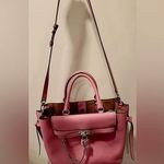 Michael Kors NWT🌞 HAMILTON LEGACY ROYAL PINK LEATHER BELTED LARGE SATCHEL BAG🌺 Photo 0