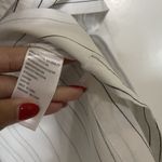 Brochu Walker  Striped White button down crewe wrap top size xs Photo 4