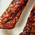 Ulla Johnson Cecily Mini Dress Poppy Rust Orange Size 2 XS Metallic Ruffle Silk Photo 9