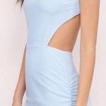 Tobi Baby Blue Open Back Cutout Bodycon Dress Photo 0