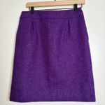 Boden Purple Wool Blend A Line Skirt Pockets Front Zipper Back Women US Size 6L Photo 2