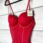 NWT Spree Intimates Pink Lace Sheer Mesh Push Photo 6