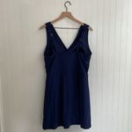 LANDS END Tummy Control Surplice Wrap Swim Dress One Piece Swimsuit Navy Size 18 Blue Photo 6