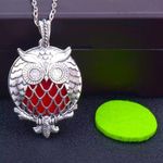 Zinc  Alloy Vintage Owl Aromatherapy Owl Diffuser Pendant Locket Necklace Photo 0