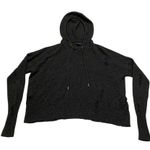 American Eagle Distressed Ripped Cropped Hoodie Zombie Destroyed Sweatshirt Photo 2