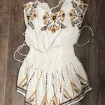 Free People size xs Embroidered White Boho romper Photo 0