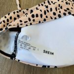 SheIn  bikini top string ties pink black spots swim separates women’s sz L Photo 4