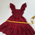 Sea New York Vivienne Broderie Anglaise Eyelet Shirred Mini Dress Claret, XS Red Photo 10