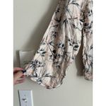 Mango MNG by Top XS S Floral Tropical Pink Green Cotton Gauze Cottage Photo 4