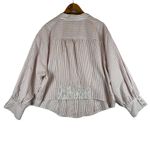Torrid NWT  Women's 5X Dusty Rose Striped Cotton Crop Button Down Shirt Top‎ Photo 1