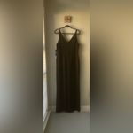 Bebe  Women's XL Black V-Neck Jumpsuit with Open Leg Slits Photo 8