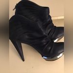 Velvet Angels women blue leather platform Platinum boots US 6 Photo 5