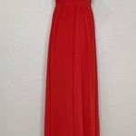 Qurio by Aggie Red Cocktail Chiffon Maxi Dress Red Photo 5