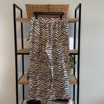 Tahari  100% Linen High-Rise Wide Leg Pull On Zebra Print Crop Pants, 1X Photo 4