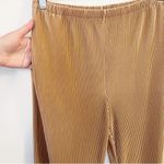 WAYF Wide Leg Ribbed Split Hem Pull On Palazzo Pant Tan Women's Medium NEW Photo 7