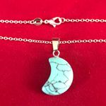 Handmade Turquoise  Moon Gemstone Necklace Photo 4