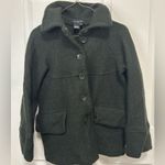 Sandro  Black Pea Coat with Button Detail Photo 4
