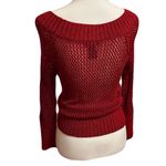 The Limited Red Shimmery Crochet Off-Shoulder Top | Sz. M | EUC | Y2K Photo 5