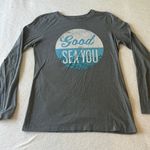 Life is Good Life‎ is Good Women’s Long Sleeve Gray “Good to Sea You” Tee, sz Small ♠️ Photo 0