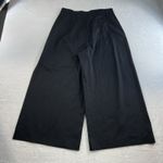 Max Mara  Studio Sz 12 Cotton Cropped Trousers Pants Black Pleated Front Italy Photo 12