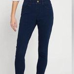 Betabrand  Straight Leg Pull On Jeans Womens Large Stretch Dark Wash Travel Photo 0