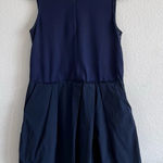Jil Sander  Navy - Navy Sleeveless A-Line Mini Dress Photo 0