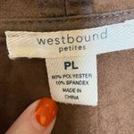 Westbound Brown Faux Suede Waterfall Vest Boho Southwestern Festival PL Photo 3