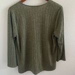 Michael Kors MICHAEL Tie Front Top Green Tone Button Front Contemporary Large Photo 5