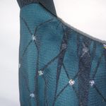 Iz Byer IZ Buyer LJ Deep Turquoise Black Mesh Sparkle Prom Mini Dress Photo 6