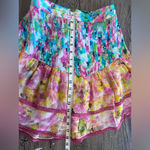 ROCOCO SAND tiered‎ floral mini skirt size small Pink Photo 5