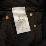 Mother High Waisted Looker in Tricks of the Trade Faux Suede | Dark Black | 29 Photo 7