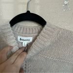 NEW &Merci Long Sleeve Knit Crewneck Sweater in Cream Large Photo 2