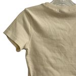 Nasty Gal Women's Beige Ribbed Crop Top Size 4 Casual Spring Tee Tan Photo 4