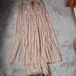Adrianna Papell  Rose Gold Sequin Beaded Cape Maxi Dress SIZE 2 Photo 5