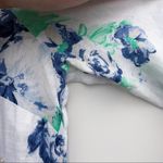 Charter Club  Floral Embroidered Linen Top White M Photo 4