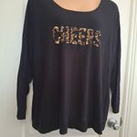 Torrid Sleep Sz 3 Black Cheers Sequin Women's Top Photo 3