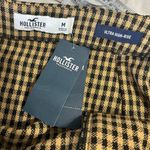 Hollister 5/$25 NWT  Ultra High Rise Gingham Tan Belted Mini Skirt Size Medium Photo 6