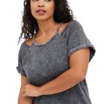 Torrid NWT Mini Cozy Fleece Cold Shoulder Dress in Charcoal Photo 1