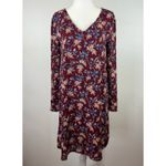 Madewell Womens Button Back Burgundy Floral Dress Antique Flora Sz XS Boho Fall Photo 1