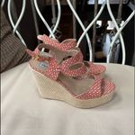 Steve Madden Jenny Printed Espadrille Wedge Sandal in Orange Size 7.5 Photo 6