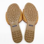 Lands' End  Womens 8.5 Woven Rattan Beaded Sandal Slip On Floral Brown‎ Summer Photo 6