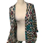 Painted Threads  Women’s Lightweight Multicolor Chevron Cardigan Size S Photo 3