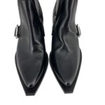 ZARA SRPLS Limited Edition Black Leather Cowboy Boots Size 40 EU 9 US Photo 2