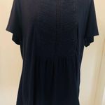 Talbots Short Sleeve Navy Tunic  Top Photo 0