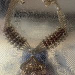Anthropologie  Elegant Gold and Brown Necklace Photo 4