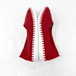 Spring Step [Patrizia ] Red Grazana Leather Cutout Floral Ballerina Flats Size 36 Photo 7