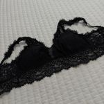 Aerie  Black Lace Bralette Wireless Sz M Medium Removable Lining Photo 6