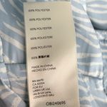 Free People  Silent Rawr Sky Blue Zebra Print Long Sleeve Babydoll Top XS Photo 4