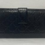 Guccissima Margaux Black Calfskin Leather Continental Wallet - Preowned Photo 1